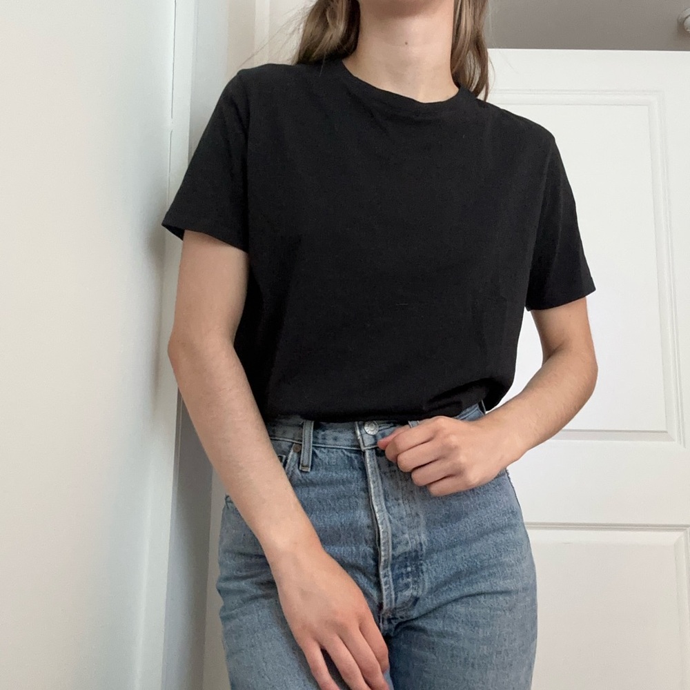 Sezane Conrad tee - black - small